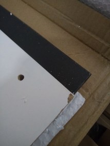 PROMOCJA Czarny stół jadalniany z białymi nogami MADO 120x80 II. jakość