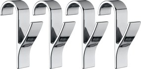 Haczyk - wieszak na grzejnik żeberkowy, chrom, 4 sztuki w komplecie, WENKO