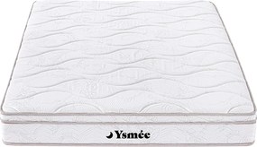 Materac ze sprężynami 3-strefowy z pamięcią kształtu WOLKENTANZ marki YSMÉE - 160 × 200 cm