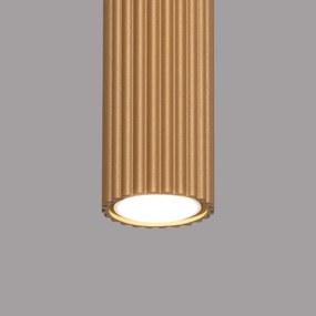 Plafon KARBON 30 złoty ryflowany SOLLUX  LIGHTING