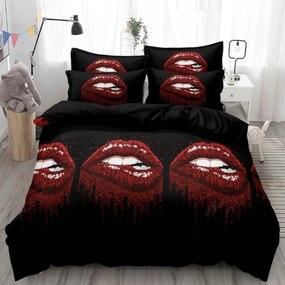 PrzytulneMieszkanie.pl PrzytulneMieszkanie.pl Pościel z mikrofibry ROUGEA czarna Rozmiar pościeli: 70 x 80 cm | 140 x 200 cm