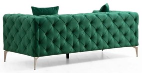 Ciemnozielona aksamitna sofa 197 cm Como – Artie