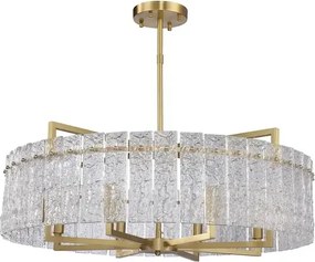 Florida 80 żyrandol kryształowy glamour złoty do dużego salonu 80 cm