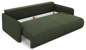 Zielona rozkładana/ze schowkiem sofa 216 cm Nanea – Makamii