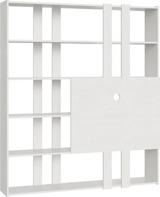 Regał otwarty Kato H z panelem TV Frassino biała