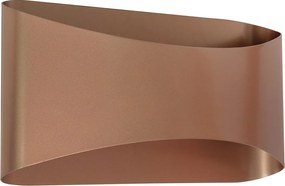 Kinkiet COOPER nowoczesny i uniwersalny styl - Szeroko?? 24 cm - LED SMD 9W - 850lm i 3K - góra i dó? - stal i mied?