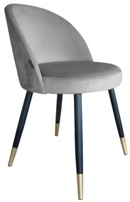 Zestaw krzeseł TANEW VELVET GOLD 2 szt szare ATOS