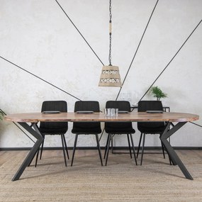Loftowy stół rozkładany Lukas 100-250 cm dąb rustykalny