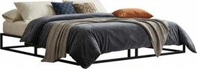 Czarne metalowe łózko loftowe 200x200 cm C5-M75