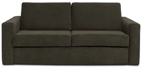Ciemnobrązowa sztruksowa sofa rozkładana Scandic Elbeko