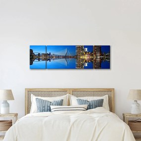 Zdjęcie - Rotterdam nocą (170x50 cm)