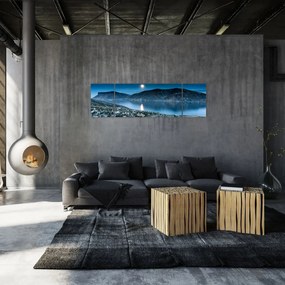 Obraz nocnego krajobrazu, Islandia (170x50 cm)