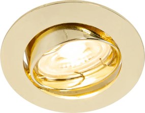 Zestaw 12 wpuszczanych reflektorów mosiężnych GU10 35 mm - Edu