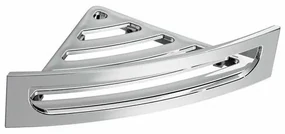 GEDY CP80 narożna półka prysznicowa z syfonem, 23x 7,5 x 23 cm, okrągła, srebrna