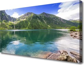 Fotoobraz na płótnie Odbicie Gór w Lustrze Wody