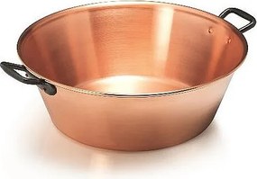 Miednica do Konfitur Miedziana 38 cm 9L - Naturalna i Smakowa Rączka z Żeliwa