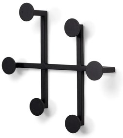 Czarny metalowy wieszak ścienny Bottoni – Spinder Design