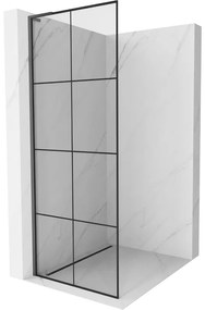 Mexen Kioto L ścianka prysznicowa Walk-in 80 x 200 cm, czarny wzór, gun metal - 800-080-103-95-77