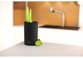 Czarny blok na noże Vialli Design Universal
