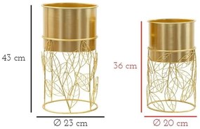 Metalowe osłonki na doniczki zestaw 2 szt. ø 23 cm Livi – Mauro Ferretti