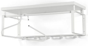 Biały metalowy wieszak ścienny z półką Rex – Spinder Design