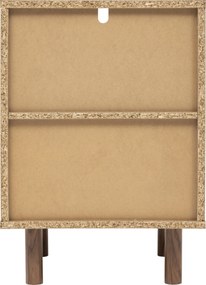 Szafka nocna SLIDY, kolor ciemnego drewna, 40 x 57,5 x 40 cm