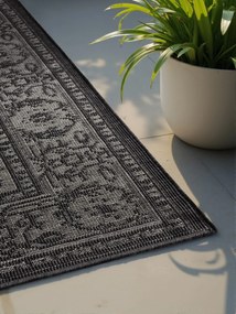Dywan zewnętrzny dwustronny Duet czarno-kremowy 200 cm x 290 cm