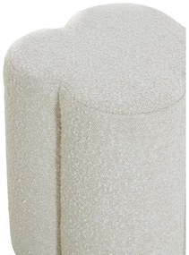 Kremowy puf z materiału bouclé Nalani – Light &amp; Living