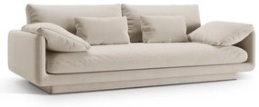 Biała aksamitna sofa 220 cm Torino – Micadoni