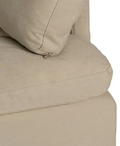 Beżowa lniana sofa 180 cm – Ixia
