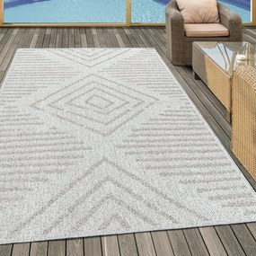 Dywan zewnętrzny Aruba Romby kremowe 80 cm x 150 cm
