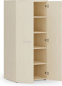 Szafa biurowa z drzwiami PRIMO WOOD, 1781 x 800 x 600 mm, brzoza