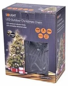 Solight Oświetlenie choinkowe 200 LED ciepła biała, 20 m