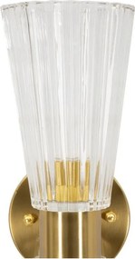 Szklany kinkiet w kolorze złota Prague – Mauro Ferretti