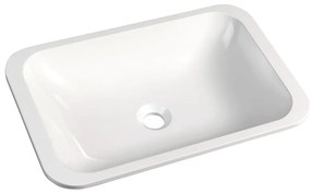 Biała umywalka z kompozytu mineralnego 55x36 cm Japura – Sapho