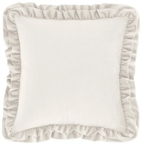 Aksamitna poduszka dekoracyjna 43x43 cm Velvet Double Frill – Catherine Lansfield