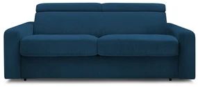 Ciemnoniebieska sztruksowa rozkładana sofa 215 cm Monaco – Bobochic Paris
