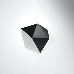 Kinkiety nowoczesny Solara, stal - 2 źródło światła 4000K - L.27 x H.25 cm - czarny