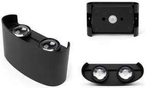 Kinkiet lampa wisząca LED elewacyjny metalowa AT85-2KL-Black