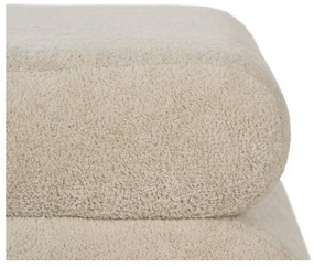 Beżowy puf z materiału bouclé – Ixia