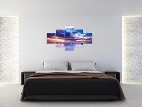Obraz - Zachód słońca nad morzem (125x70 cm)