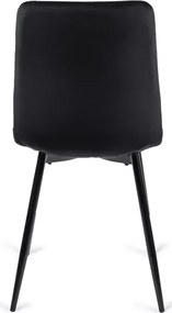Zestaw Stół Prostokątny Rozkładany CLARK 120-160 cm Dąb Artisan/Czarny i 4 Krzesła Tapicerowane do Jadalni PERU Czarne