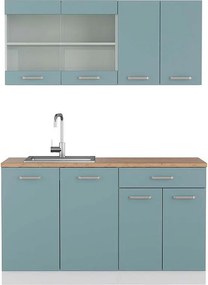 Pojedyncza kuchnia niebiesko-szary/biały 140x60x81.6 r-line