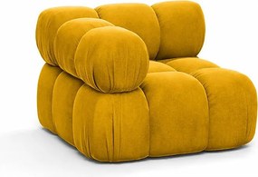 Moduł narożny, róg, do systemu modułowego, tkanina welur Salvador, Żółty, Selia