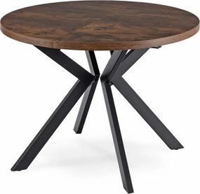 Stół Okrągły Rozkładany LUKAS 100-250 cm Dąb Rustykalny Nowoczesny Loft