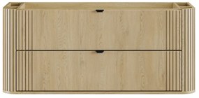 Szafka pod umywalkę OVALIA CREMONA 2S 120cm dąb cremona z umywalką wpuszczaną PURE COMAD