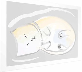 Plakat Śpiący kotek 30x21 cm bez ramy z marginesem ARTGEIST B