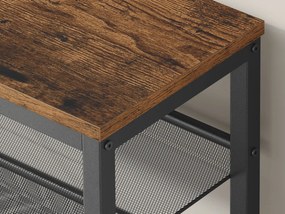 Szafka na buty TAYLOR z 2 półkami 75x50 cm, w kolorze rustykalnym brązowym