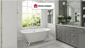 Wanna wolnostojąca w stylu retro, z nóżkami – 154 l – 150 × 74 × 61 cm (dł. × szer. × wys.) – kolor biały – akrylowa - SPARUS