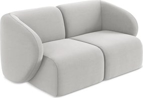 Jasnoszara aksamitna sofa 174 cm Lani – Makamii